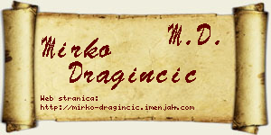 Mirko Draginčić vizit kartica